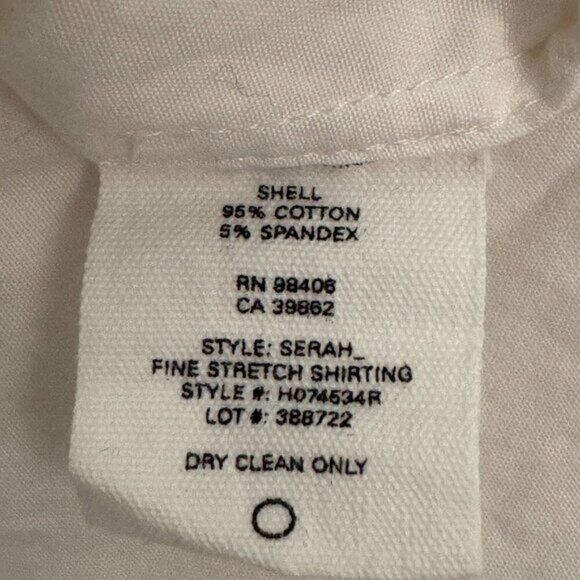 Theory Serah Long Sleeve Knotted Hem Top White, Size Large - Picture 6 of 6